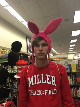 Travis with bunny ears